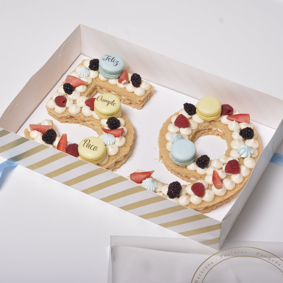 Pastel de número para 10 personas – Mandorle Pastelería