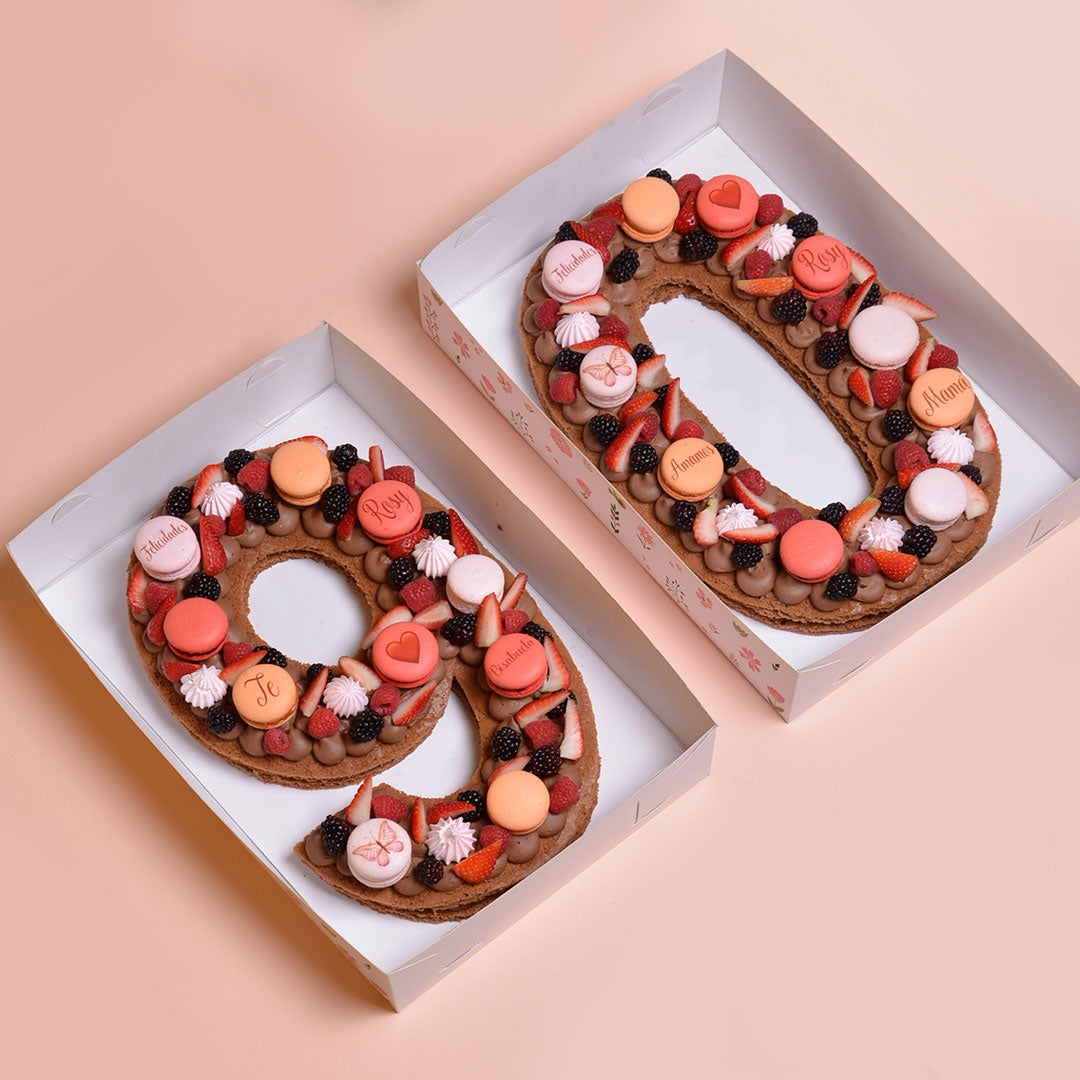 Pastel de número para 40 personas (2 dígitos) – Mandorle Pastelería
