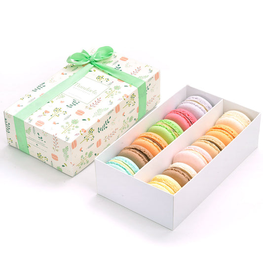 Caja de 12 macarons artesanales con rellenos naturales en cdmx
